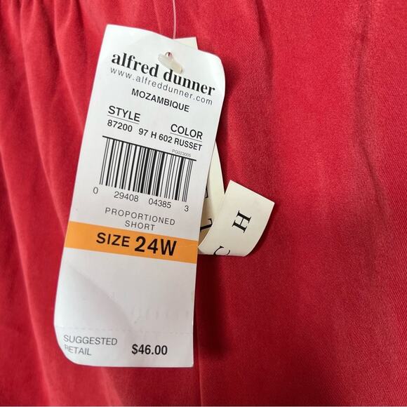 Alfred Dunner russet red pull on stretchy pants straight leg plus size 24W - Picture 3 of 4